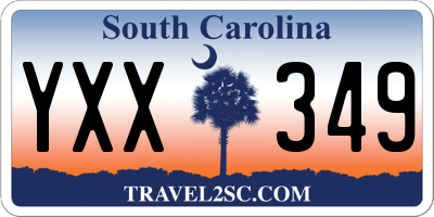 SC license plate YXX349