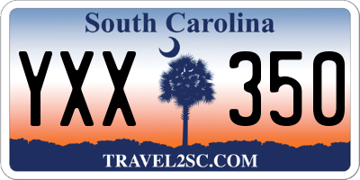 SC license plate YXX350