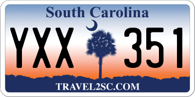 SC license plate YXX351