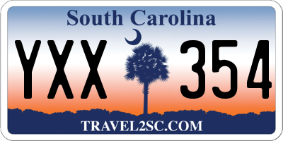 SC license plate YXX354