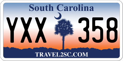 SC license plate YXX358