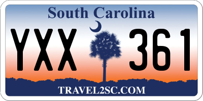 SC license plate YXX361