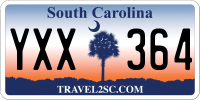 SC license plate YXX364