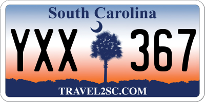 SC license plate YXX367