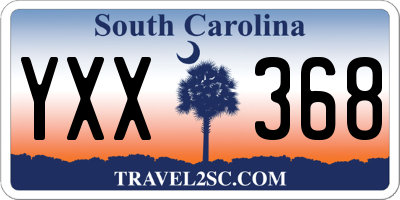 SC license plate YXX368