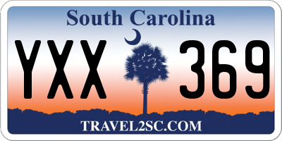 SC license plate YXX369