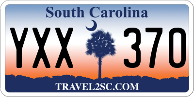 SC license plate YXX370