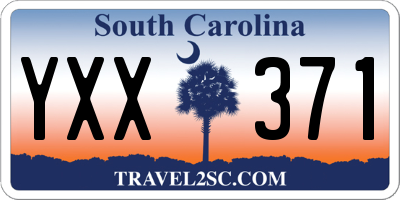 SC license plate YXX371