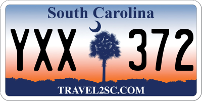 SC license plate YXX372