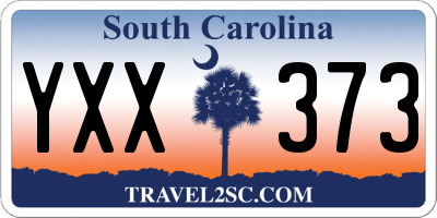 SC license plate YXX373