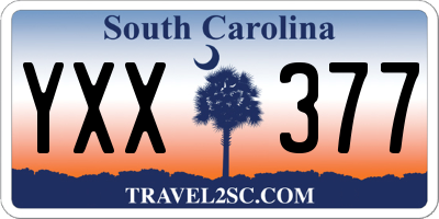 SC license plate YXX377