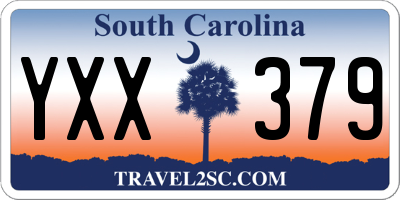 SC license plate YXX379