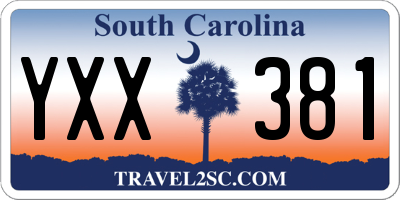 SC license plate YXX381