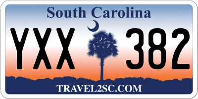 SC license plate YXX382