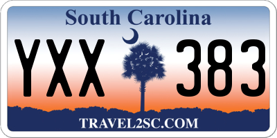 SC license plate YXX383