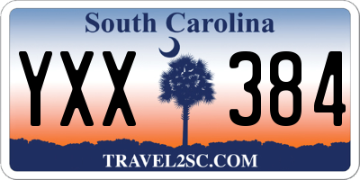 SC license plate YXX384