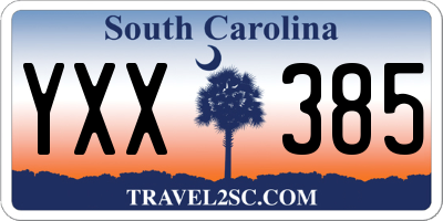 SC license plate YXX385