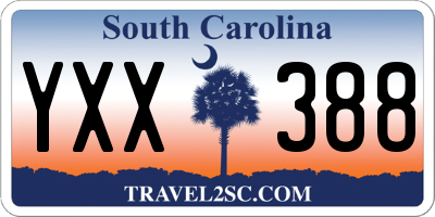 SC license plate YXX388