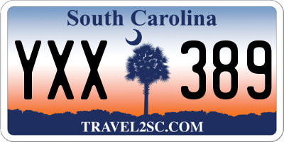 SC license plate YXX389