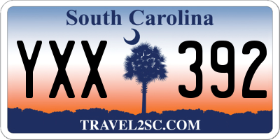 SC license plate YXX392
