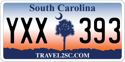 SC license plate YXX393