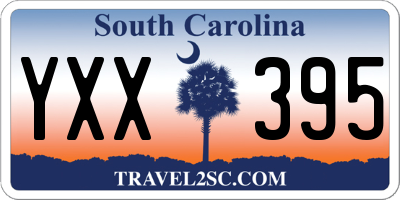 SC license plate YXX395
