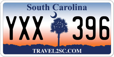 SC license plate YXX396