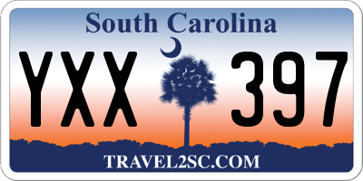 SC license plate YXX397