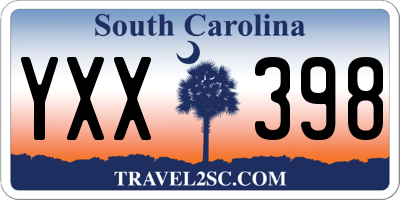 SC license plate YXX398