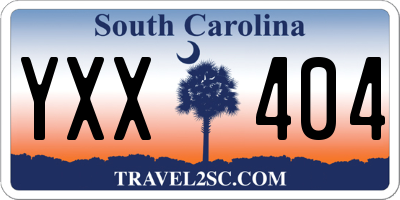 SC license plate YXX404