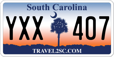 SC license plate YXX407