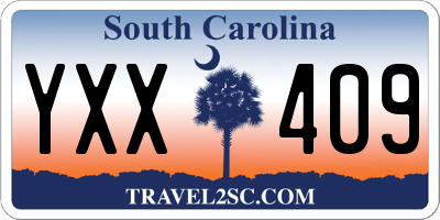 SC license plate YXX409