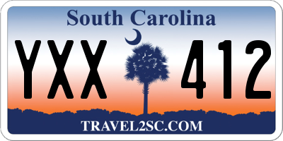 SC license plate YXX412