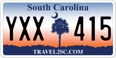 SC license plate YXX415