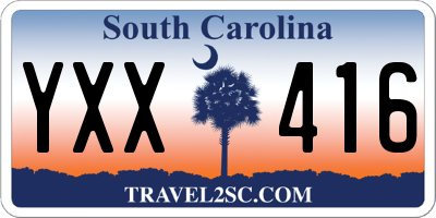 SC license plate YXX416