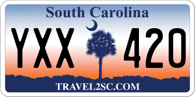 SC license plate YXX420