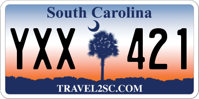 SC license plate YXX421