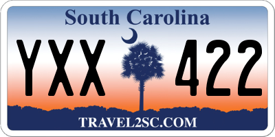 SC license plate YXX422