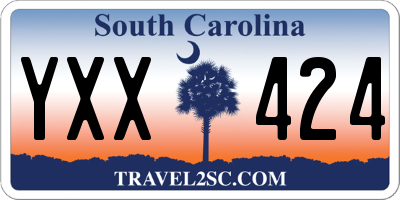 SC license plate YXX424