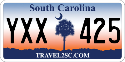 SC license plate YXX425