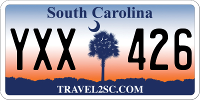 SC license plate YXX426