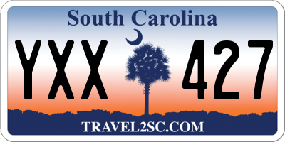 SC license plate YXX427