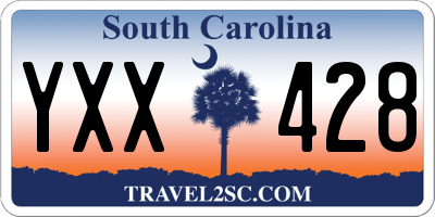 SC license plate YXX428