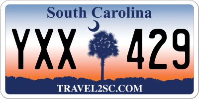 SC license plate YXX429