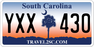SC license plate YXX430