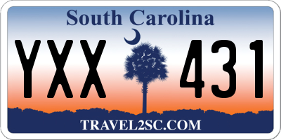 SC license plate YXX431