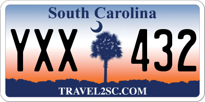 SC license plate YXX432