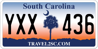 SC license plate YXX436