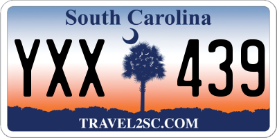 SC license plate YXX439