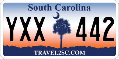 SC license plate YXX442